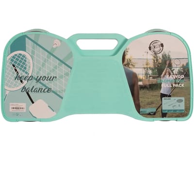 Draagbare badmintonset met 2 rackets Softee
