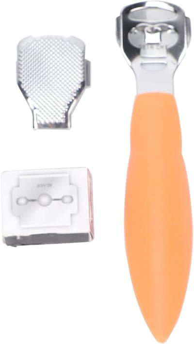 Voetvijl Roestvrijstaal - Eeltverwijderaar Huidvijl - Voetverzorging Thuis - Precisie Ontwerp - 143 cm Lengte - Oranje