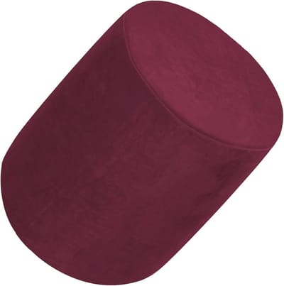 Ronde Poef Hoes - Voetenbank Beschermer - Woonkamer Decoratie - Zachte Fluweel Stof - D 30-45cm H 16-50cm - Bourgondië