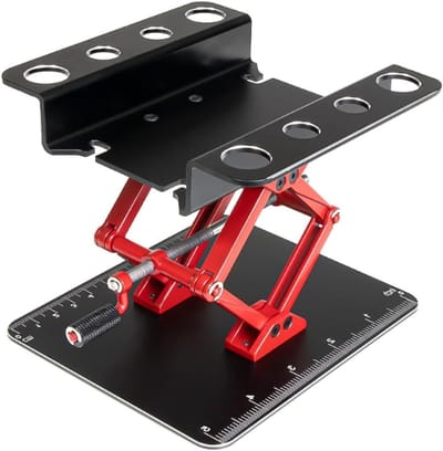RC Auto Werkstandaard - Reparatiestation - Modelbouw Onderhoud - 360 Graden Draaibaar - 6-14cm Hoogte - Zwart