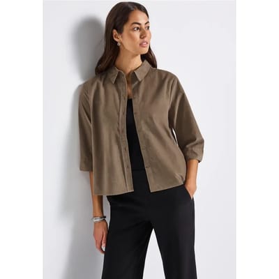 Mini corduroy overhemd blouse