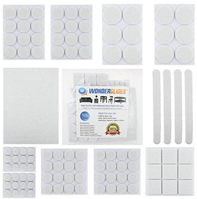 Zelfklevende Witte Vilten Pads - 106 stuks Vloerbeschermers voor Meubels