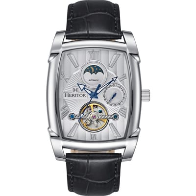 Heritor Automatic Valentin leren band horloge met datum