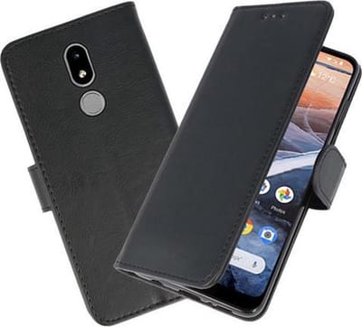 Bookstyle Wallet Cases Hoesje voor Nokia 3.2 Zwart