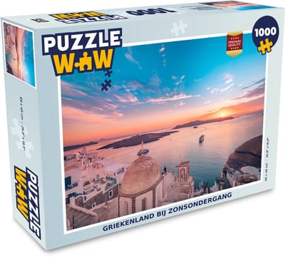 Puzzel Griekenland - Huis - Zon - Legpuzzel - Puzzel 1000 stukjes volwassenen