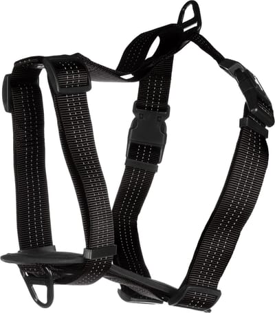 Flamingo Zorba H-harnas - Harnas Honden - H-harnas Zorba Zwart Xl 85-115cm 32mm - 1st - 134045 - 1st