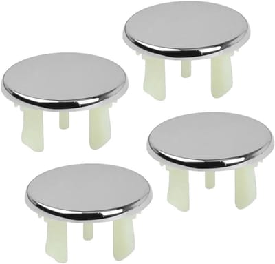 Set van 4 Overloopdoppen, Enkelvoudige Laag, Ronde Gaten, Ideaal voor Keuken en Badkamer, Vervangingsonderdelen voor Overloopbeveiliging