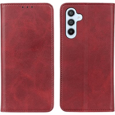 CaseBody Samsung Galaxy A56 Real Leather Wallet Hoesje Rood