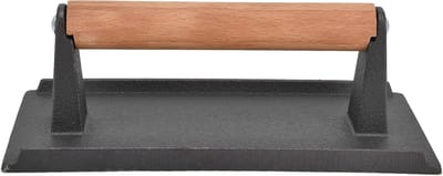 Grill Pers - Vlees Drukker - Barbecueën - Gelijkmatige Warmte - 1045g - Zwart