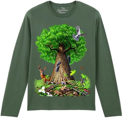 Levensboom Dieren Tree Of Life Animals The Coloured House Longsleeve T-shirt XXL