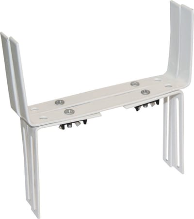 Geli Verstelbare muurbeugels - 2x - metaal - balkon haken - 12 t/m 23,5 cm - wit