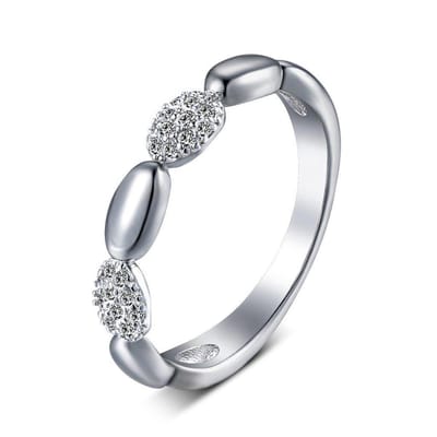 Di Lusso - Ring Rodez - Zirkonia's - Zilver 925 - Dames - 18.00 mm