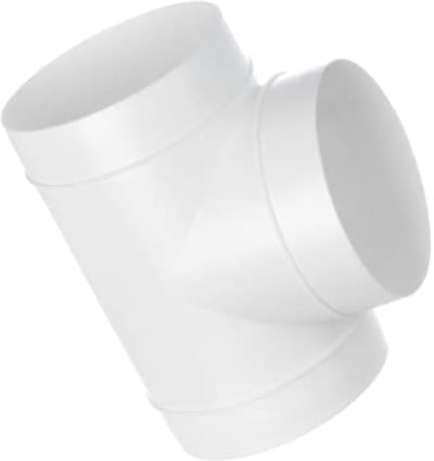 T-stuk Ø 125mm voor Ventilatiebuis - PVC Connector