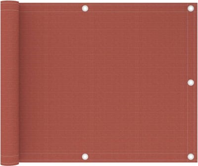 vidaXL - Balkonscherm - 75x400 - cm - HDPE - terracottakleurig
