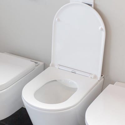 QeramiQ Dely hangtoilet – spoelrandloos – diepte 51,7 cm – met slim softclose zitting – mat wit