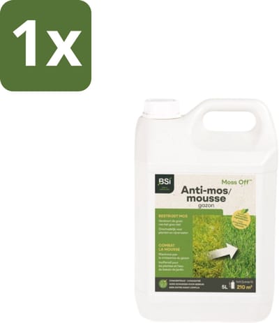 BSI – Mossoff Gazon – Algen- & Mosbestrijding – 5 L - 1 stuk