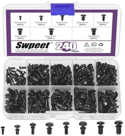 240 Delige Rivetten Set voor Auto - 8 Verschillende Maat Nylon Interieur Accessoires