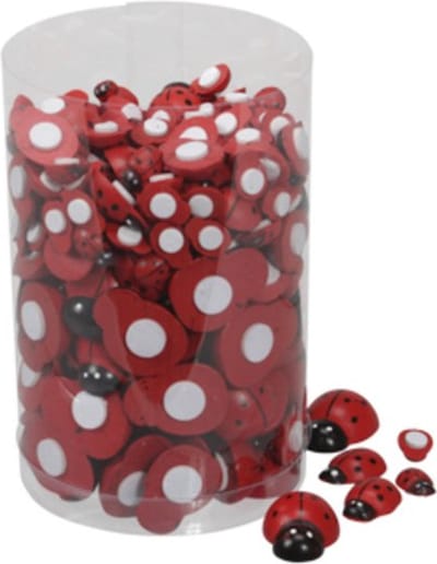Overig Verpakkingsmateriaal - Tube 255 Mini Beetles/sticker Red 1,2/1,8/2,5 Cm