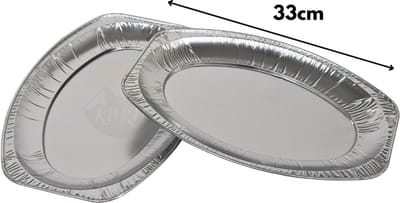 KURTT - 20 aluminium serveerschalen (33 cm) - servies schalen - aluminium schalen - platte schalen - barbecue - catering schaal