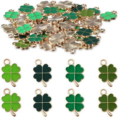 Gelukspoppetjes - Metalen Sieraad Accessoires - 48 Stuks - Trefoil Hanger - Perfect voor DIY - Voor Creatieve Projecten