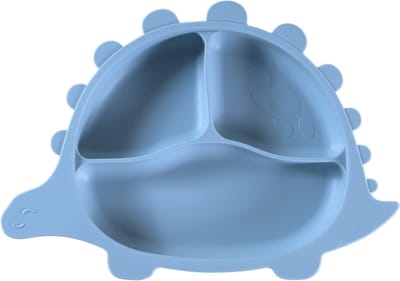 Sproudsy Kinderbord Dino – Zuignap – Kinderservies – Baby - Misty Blue