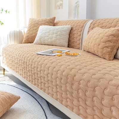 Vierseizoenen Pluche Bankkussen Verdikt Melkfluweel High-End Woonkamer Bankkussen Eenvoudig Modern Antislip Bankhoes Handdoek 70x70cm 1pcs