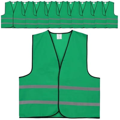 Groen veiligheidshesje | 10 stuks