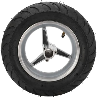 Pneu Arrière de Trottinette Électrique Pneu de Trottinette Gonflable en Caoutchouc avec Moyeu de Roue en Alliage d'Aluminium 110 50 6.5 Remplacement gray