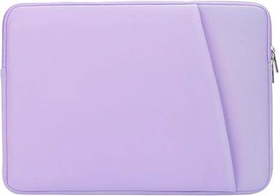 Laptophoes voor 15,6 en 16 inch Laptops - Zachte Gevoerde Sleeve met Zak in Paars
