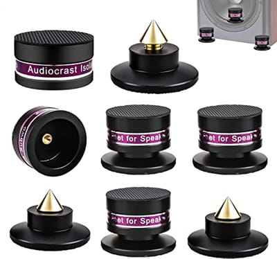 Hoogte Verstelbare Subwoofer Spikes - 4 Stuks Luidsprekervoeten voor Verbeterde Geluidskwaliteit