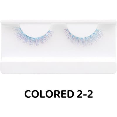 Mink 1 Paar Gekleurde Wimper Blauw Fluffy Strip Wimpers Natuurlijke Nepwimper Cosplay Make-up Groothandel Kleur Extensie Wimpers Kleurrijk colored-2-2