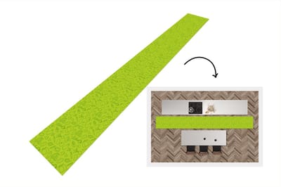 Keukenloper - Keukenmat - Groente - Vegan - Groen - Design - 400x50 cm - Keuken vloerkleed