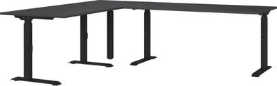 Hoekbureau Galileo Grafiet - 240x200cm - Hoekbureau - Hoogte 91 cm - In hoogte verstelbaar