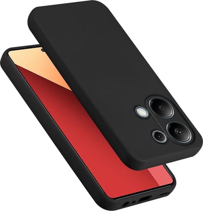 Cadorabo Hoesje geschikt voor Redmi Note 13 pro 4G in LIQUID ZWART - Beschermhoes gemaakt van flexibel TPU silicone Case Cover