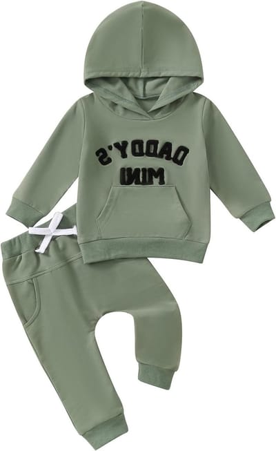 Langdurig Baby Jongens Kleding Set met Lange Mouwen, Hoodie en Broek, Comfortabele Twee-Delige Set voor Pasgeborenen en Peuters, Geschikt voor 0-3 Jaar