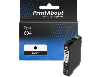 PrintAbout huismerk Inktcartridge 604 (C13T10G14010) Zwart Geschikt voor Epson