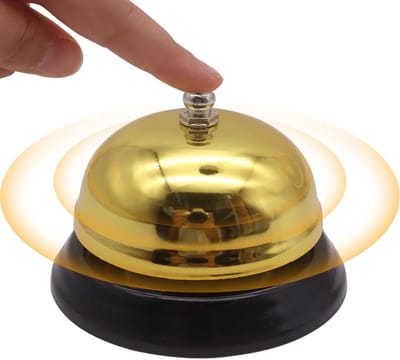 Oproepbel - Servicebel Baliebel - Klantenservice Verbeteren - Roestvrij Metaal - 8.5 cm - Goud