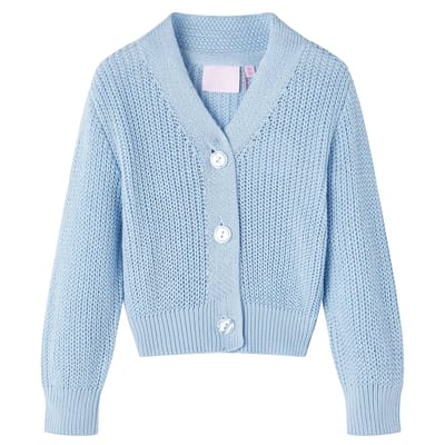 vidaXL - Kindervest - gebreid - 116 - blauw