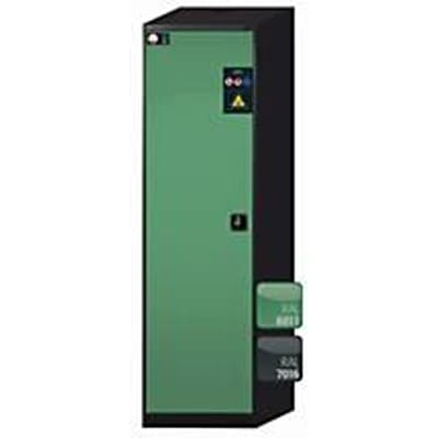 asecos CS-CLASSIC chemische opslagkast, scharnierende deur, links scharnierend, reseda groen front, B 545 x D 520 x H 1950 mm