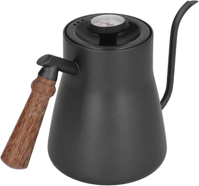 Zwanenhals waterkoker - Koffiepot met thermometer - Koffie zetten thuis - Nauwkeurige temperatuurmeting - 850 ml - Roestvrij staal