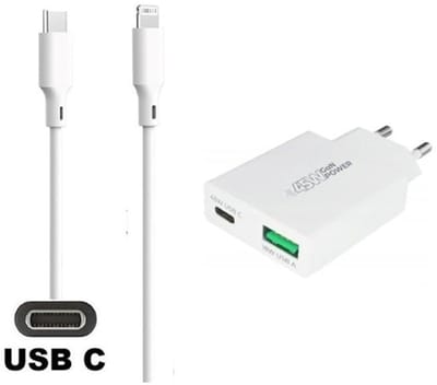 45W super snellader met 2 poorten + 1,5m USB C naar Lightning kabel. Universele PD PPS lader. Compacte GAN oplader adapter past op Apple iPhone 11, 11 Pro, 11 Pro Max, iPhone 12, 12 Mini, 12 Pro, 12 Pro Max