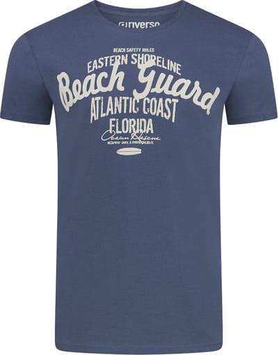 riverso Heren T-Shirt RIVLeon regular fit Blauw S Ronde Hals Volwassenen - gemaakt van 100% katoen