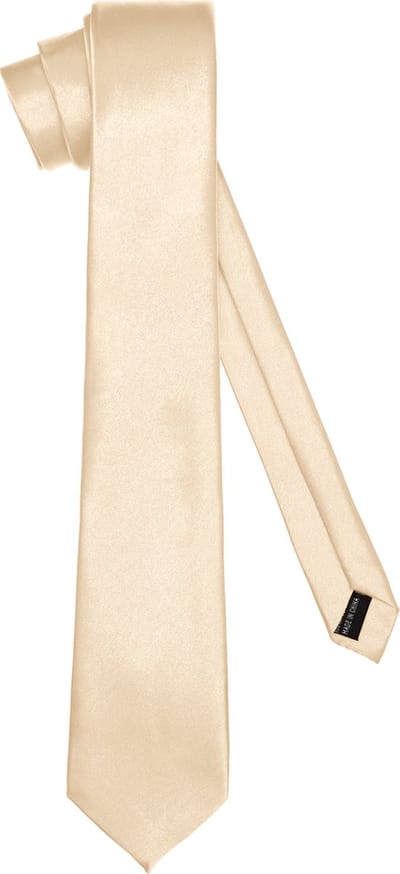Ladeheid Smal Stropdas - Stropdassen voor heren - Lengte: 150 cm, Breedte: 7 cm - Beige - LA-EA-TMS-7