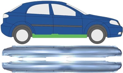 Volledige dorpel voor Chevrolet Lacetti 2003-2009 / Links + Rechts / Set