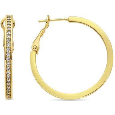 Luxenter oorbellen met 18k goudkleurige brilliant zirkonia - Budix