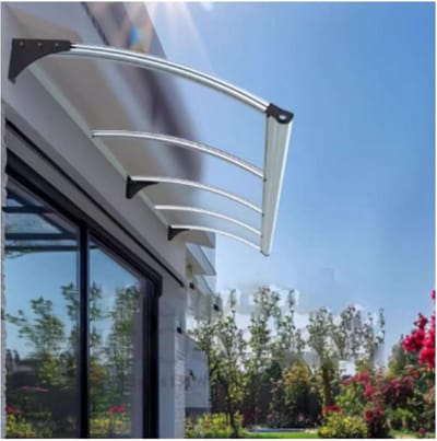 Deur Luifel - Raam Luifel Buiten - Entree Beschermen - Efficiënt Regenwater Afvoersysteem - 57*150cm - Transparant