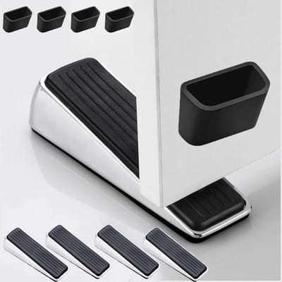 Deurstopper-4 stuks-Deurstoppers voor Binnen & Buiten- Deurstop - Deurvastzetter - Deurklem -Met 4 opbergrekken-Geschikt voor alle vloeroppervlakken