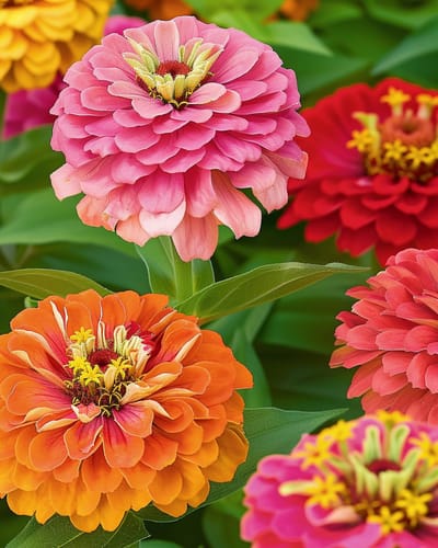 2 sets - Zinnia Californische Reuzen Zaden Zinnia Elegans Eenjarig Gemengd