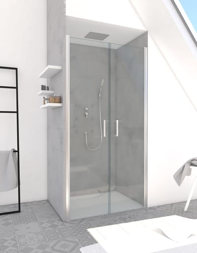 Aurlane Douche Swingdeur Saloon - Helder Glas 6mm - Chroom - 70x200cm