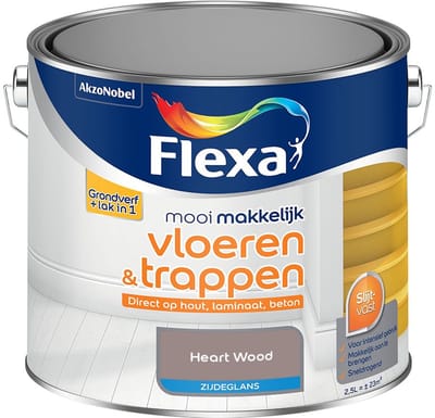 Flexa - Mooi Makkelijk Vloeren & Trappen Zijdeglans - Heart Wood - Mengverf - 2,5 L
